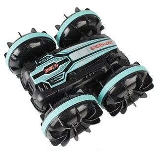 瑪琍歐 雙模控水陸兩用遙控車, 藍綠色, 1組