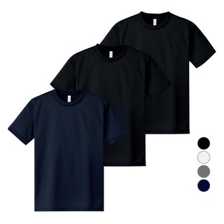 글리머 남녀공용 냉감 통기성 기능성 드라이쿨 라운드 반팔티셔츠 3p