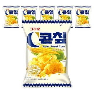 CROWN 皇冠 Corn Chips甜玉米脆片, 6包, 70g