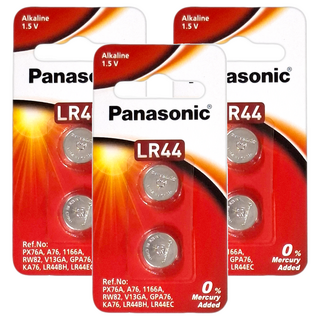 Panasonic 鹼性鈕扣電池 LR-44TW/2B, 2顆, 3組