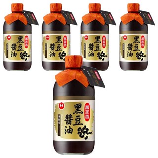 萬家香 黑豆醬油, 450ml, 5瓶