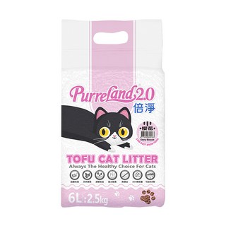 PurreLand 倍淨 2.0豆腐貓砂 凝結力強 低粉塵, 櫻花, 6L, 1包