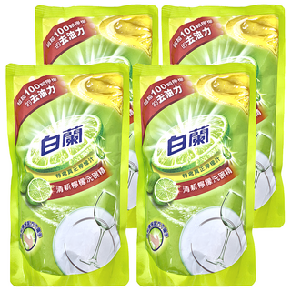 白蘭 清新檸檬洗碗精 補充包, 800g, 4包