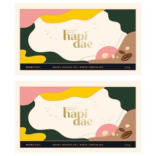 hapidae 蜜烏龍白巧克力 小量包裝 方便攜帶, 120g, 2盒