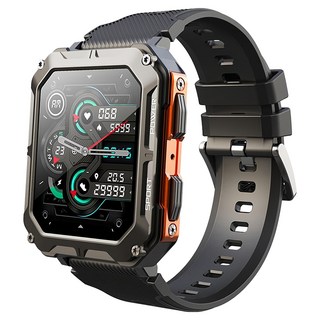 軍規智能通話藍牙手錶 運動手環 C20PRO, 橙色, 1.81吋, 藍牙, 1個