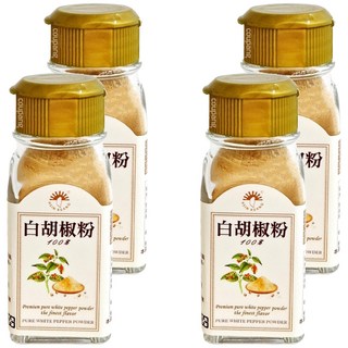 新光洋菜 100%白胡椒粉, 30公克±2公克, 來自印尼高山, 30g, 4瓶