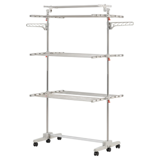 comet 移動式七段折疊晾衣架, 灰色, 1組