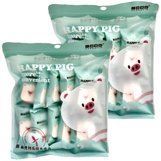 SANDEPIN 三迪逸品 糖果壓縮巾10入, 方便攜帶 不佔空間 乾燥後依然柔軟細膩, 白色, 2包