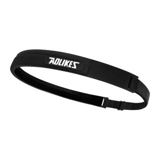 AOLIKES 奧力克斯 運動矽膠導汗頭帶 ALX-2113, 黑色, 1條