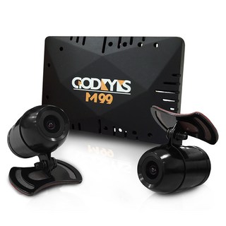 愛國者 GODEYES M99 高畫質720P機車行車記錄器 WIFI前後雙錄 防水金屬鏡頭, 黑色, 1個