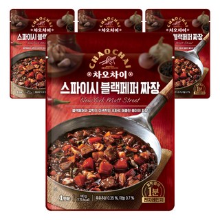 辣味黑胡椒炸醬調理包, 4包, 180g