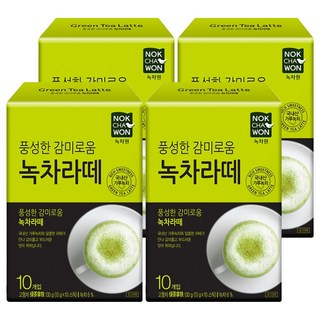 NOKCHAWON 綠茶園 綠茶拿鐵沖泡飲, 13g, 10條, 4盒