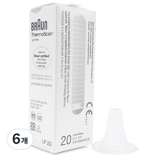 BRAUN 귀체온계용 렌즈필터 LF20 20p, 6개