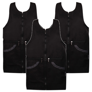 Rosahome 圓點背心圍裙 FREE, 3個, 黑色