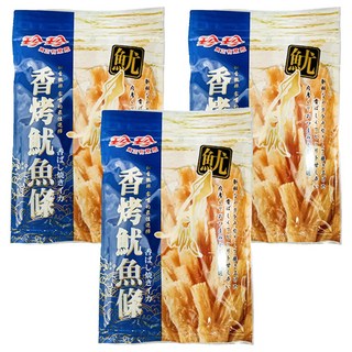 珍珍 香烤魷魚條, 80g, 3包