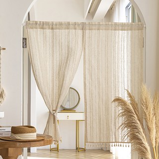 Casa Bella 美麗家居 棉麻質感門簾 卡其色, 160 x 90cm