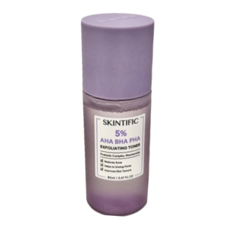 SKINTIFIC AHA BHA 去角質臉部化妝水, 80ml, 1瓶