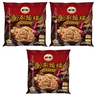 新宏 鹿港麵線 老薑麻油風味, 傳統手工麵線, 100g, 3包