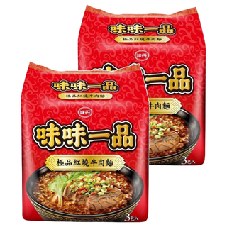 味丹 味味一品 極品紅燒牛肉麵 181g, 6包