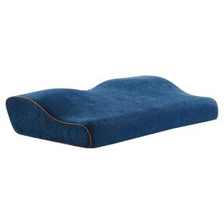 J-bedtime 床寢時光 3D釋壓止鼾透氣蝶型枕頭, 深藍色, 1個