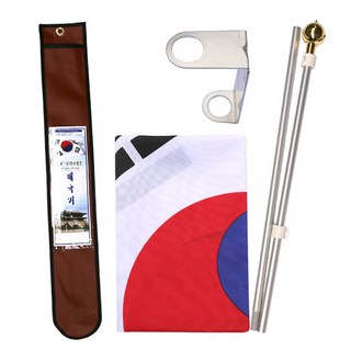 THE ZAKKA 家用2段式韓國國旗旗桿架 4件組, 混色, 1組