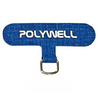 POLYWELL 寶利威爾 手機掛繩夾片 穩固耐用 安裝快速 自由搭配各式手機殼和手機掛繩 PW15-T65-0206, 牛仔藍色, 1個