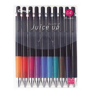 PILOT 百樂 Juice Up 超級果汁筆 Set 0.4 LJP200S4-10C, 紅+藍+黑+粉+橘+棕+綠+深藍+紫+淺藍色, 1組