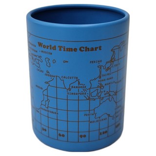 Life 徠福 地圖筆筒, 藍色, 1個