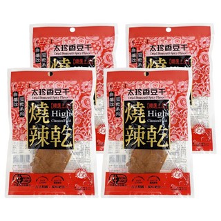 太珍香 燒辣乾, 非基因改造豆乾 精選上品, 90g, 4包