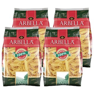 ARBELLA 阿貝拉 雙尖通心麵, 100%杜蘭小麥，無鹽無調味，有紋路, 500g, 4包