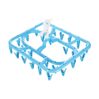 KEYWAY 快洗方巾架 26夾 F659, 水藍色