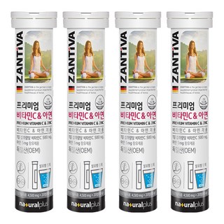 ZANTIVA 維他命C&鋅發泡錠, 20錠, 4罐