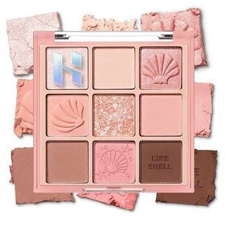 HOLIKA HOLIKA My Fave Mood Eye Palette九宮格眼影盤 8g, Shell On The Beach, 1個