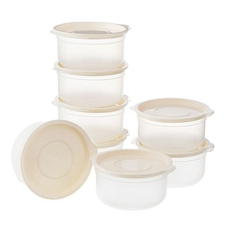 코멧 냉동 밥 국 보관용기 아이보리 650ml, 8개, 단품