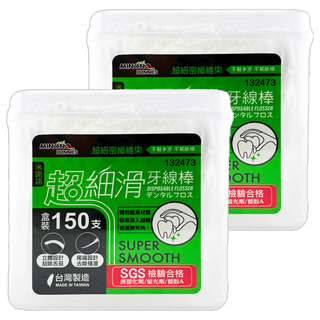 minono 米諾諾 超細滑牙線棒盒裝, 7.8cm, 150支, 2盒