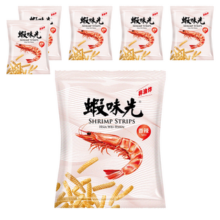 裕榮食品 蝦味先 香辣口味 60g 香酥脆口感 美味零食, 6包