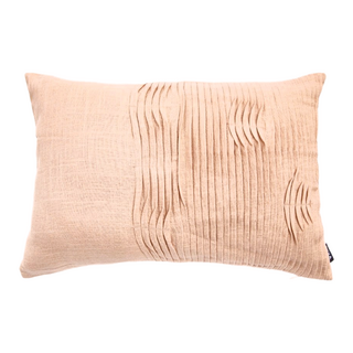 HOLA 和樂家居 查莉壓線百摺腰枕 715g, 礦石粉