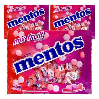 mentos 曼陀珠 獨立包裝曼陀珠 綜合水果口味, 810g, 3袋