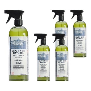 LA CORVETTE 法釩馬賽莊園 馬賽多功能黑皂噴霧 橄欖油, 750ml, 5瓶