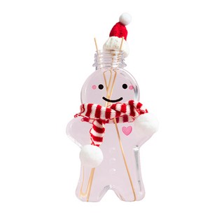 QiMart 薑餅人造型擴香瓶 含純棉擴香棒, 純棉麝香, 500ml, 1件