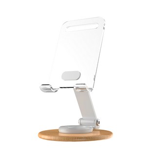 BON L72 透明旋轉折疊支架 360°旋轉 180°折疊 手機/平板適用, 櫸木色, 1個