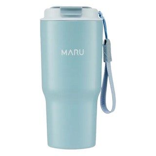 MARU 丸山製研 珈琲鈦瓷隨身保溫保冷杯 600ml, 暮光藍, 1個