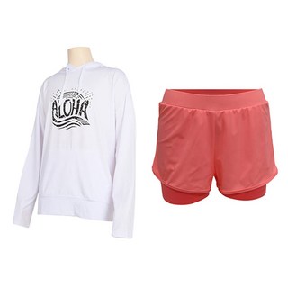 VENDIS 女款馬爾地夫連帽防曬衣上衣 C274 + Incase 海灘褲 M612 套裝