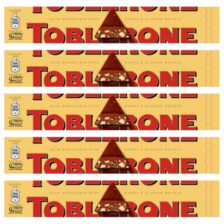 TOBLERONE 瑞士三角牛奶巧克力, 100g, 5條