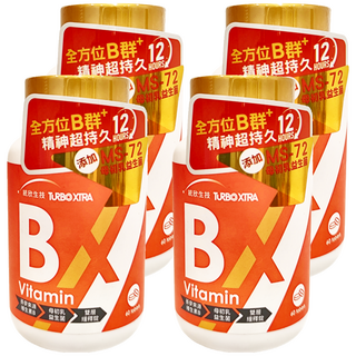 統欣生物科技 全效守護系列 維生素B群 天然蕎麥來源 雙層緩釋錠 MS-72母乳益生菌, 60顆, 300mg, 4罐