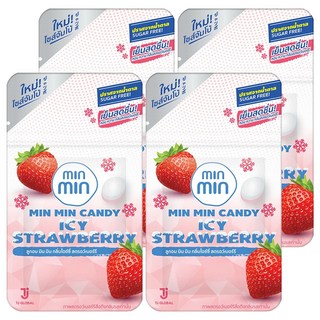 minmin 薄荷錠 清新草莓口味, 14g, 4包
