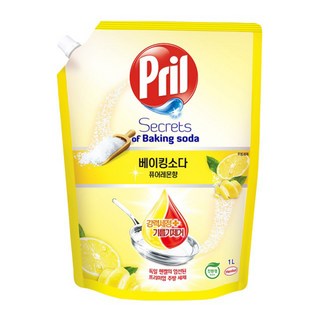 Pril 淨麗 小蘇打高效洗碗精檸檬 補充包, 1L, 1包