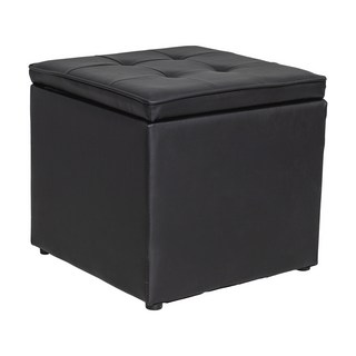 dayneeds 日需百備 古典方形收納椅凳沙發椅 穿鞋椅 客廳椅, 黑色, 1個