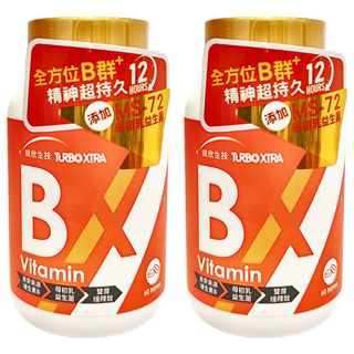 統欣生物科技 全效守護系列 維生素B群 天然蕎麥來源 雙層緩釋錠 MS-72母乳益生菌, 60顆, 300mg, 2罐