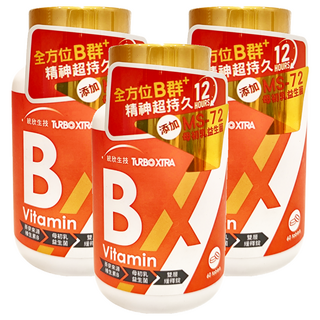 統欣生物科技 全效守護系列 維生素B群 天然蕎麥來源 雙層緩釋錠 MS-72母乳益生菌, 60顆, 300mg, 3罐